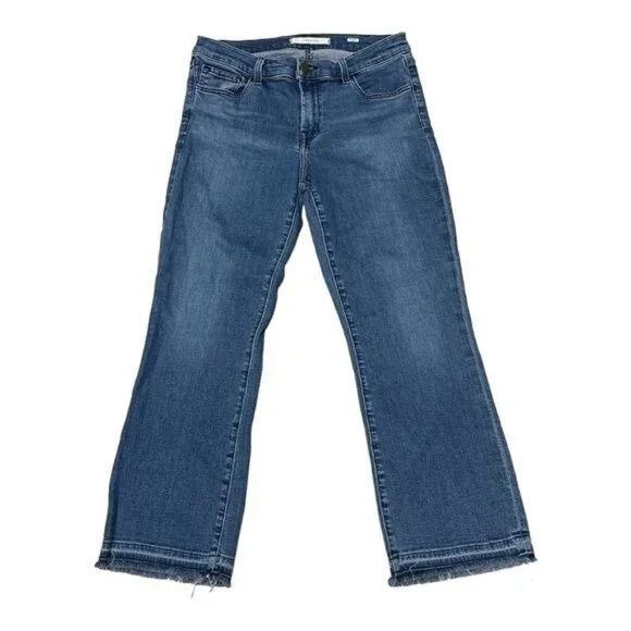 J Brand Blue Selena Cropped Flare Jeans Size 28 - Picture 2 of 12